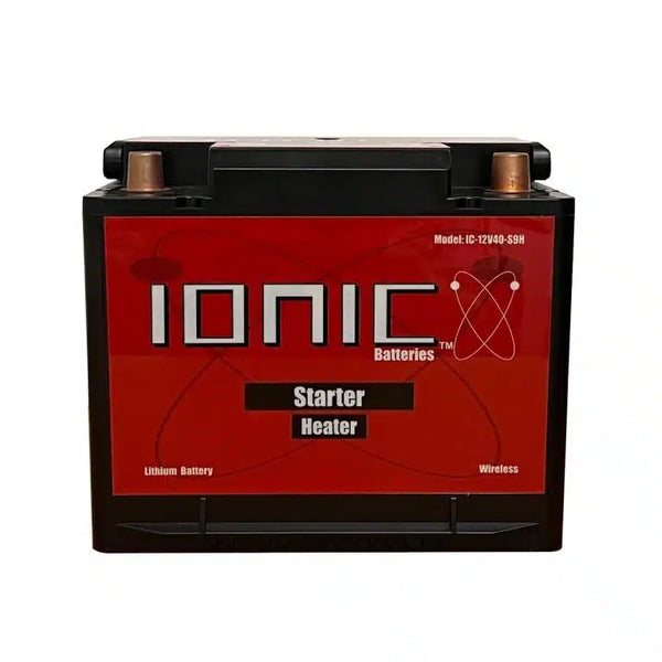Ionic Lithium 12V S9 | 1400 CA | LiFePO4 Car Post Starter Heater Battery + Bluetooth - Lithium Battery