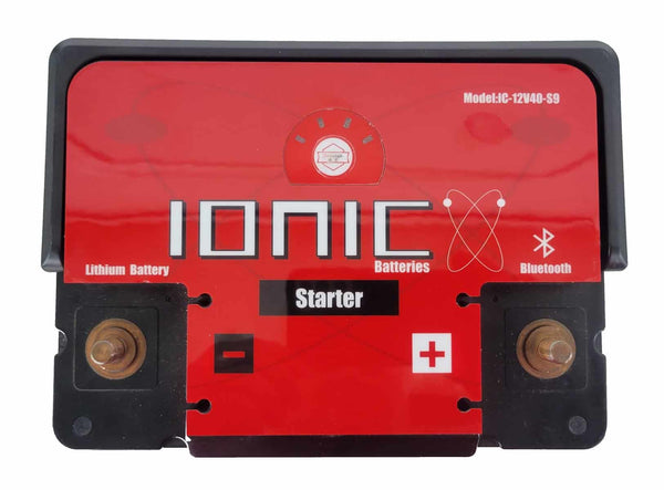 Ionic Lithium 12V S9 1400 CA LiFePO4 Marine Starter Battery Bluetooth