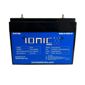 Ionic Lithium 36V 75Ah | LiFePO4 Deep Cycle Battery + Bluetooth - Lithium Battery