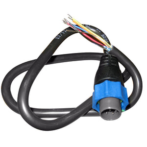 Lowrance Adapter Cable 7-Pin Blue to Bare Wires [000-10046-001] - Transducer Accessories