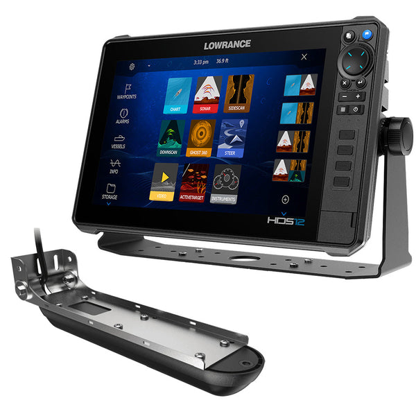 Lowrance HDS PRO 12 w/Preloaded C-MAP DISCOVER OnBoard Active Imaging 3-in-1 Transom Mount Transducer [000-16521-001]