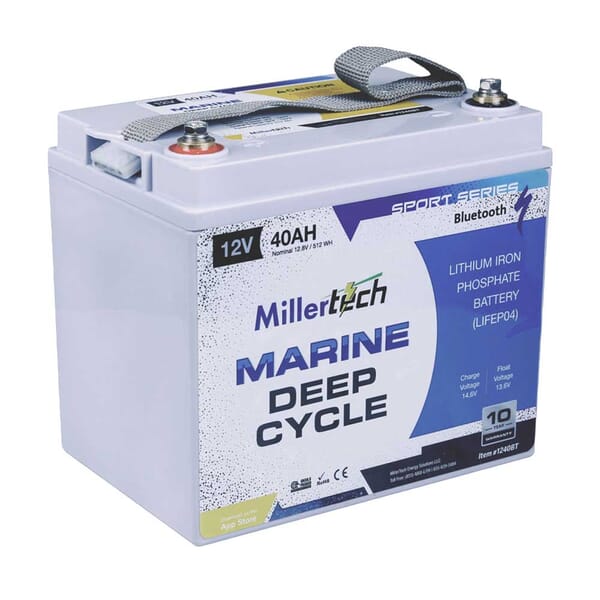 Millertech 112V 40AH Sport Series Lithium Battery w/ Bluetooth - Lithium Battery