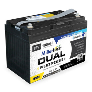 12V 190AH Sport Series Lithium Iron Phosphate Dual Purpose Battery with Bluetooth