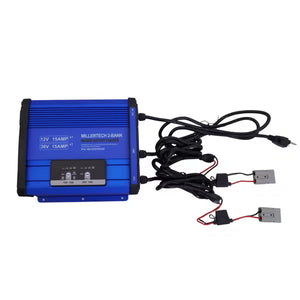 MILLERTECH 12V- 36V DUAL 2-BANK LIFEPO4 LITHIUM Charger (Model#1215-3615) - Battery Chargers
