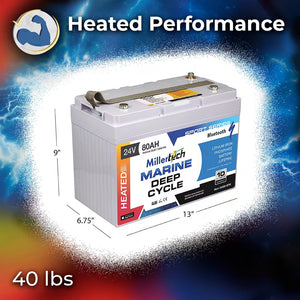 Millertech 24V 80AH Heated Sport Series Lithium Battery - Lithium Battery