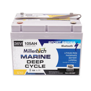 MILLERTECH 36V 105Ah Sport Series Lithium Battery (Bluetooth) (Model#36105-BT) - Lithium Battery