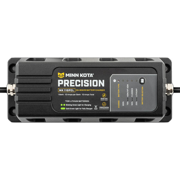 Minn Kota On-Board Precision Charger MK-110 PCL 1 Bank x 10 AMP LI Optimized Charger [1831101] - Battery Chargers