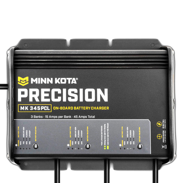 Minn Kota On-Board Precision Charger MK-345 PCL 3 Bank x 15 AMP LI Optimized Charger [1833454] - Battery Chargers