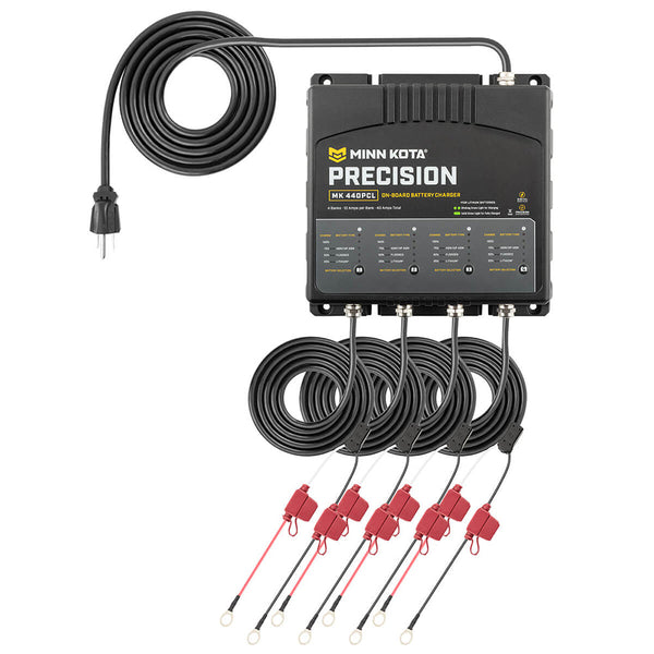 Minn Kota On-Board Precision Charger MK-440 PCL 4 Bank x 10 AMP LI Optimized Charger [1834401] - Battery Chargers