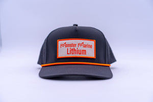 MONSTER MARINE LITHIUM HAT - Black Orange Rope