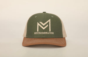 MONSTER MARINE LITHIUM HAT - Forest Green and Tan