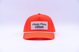 MONSTER MARINE LITHIUM HAT - Red White Rope