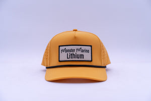 MONSTER MARINE LITHIUM HAT - Yellow Black Rope