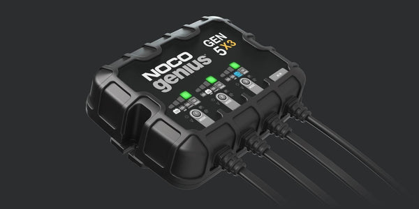 NOCO Genius GEN5X3 3-Bank 15A (5A/Bank) Smart Marine Battery Charger 12V Waterproof Onboard Boat Charger Battery