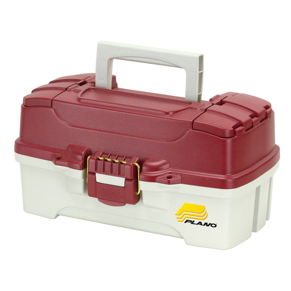 Plano 1-Tray Tackle Box w/Duel Top Access - Red Metallic/Off White [620106] - Tackle Storage