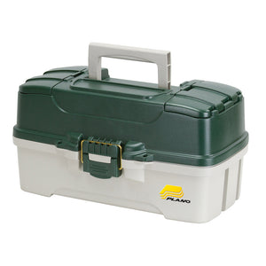 Plano 3-Tray Tackle Box w/Duel Top Access - Dark Green Metallic/Off White [620306] - Tackle Storage