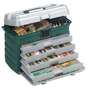 Plano 4-Drawer Tackle Box - Green Metallic/Silver [758005] - Tackle Storage