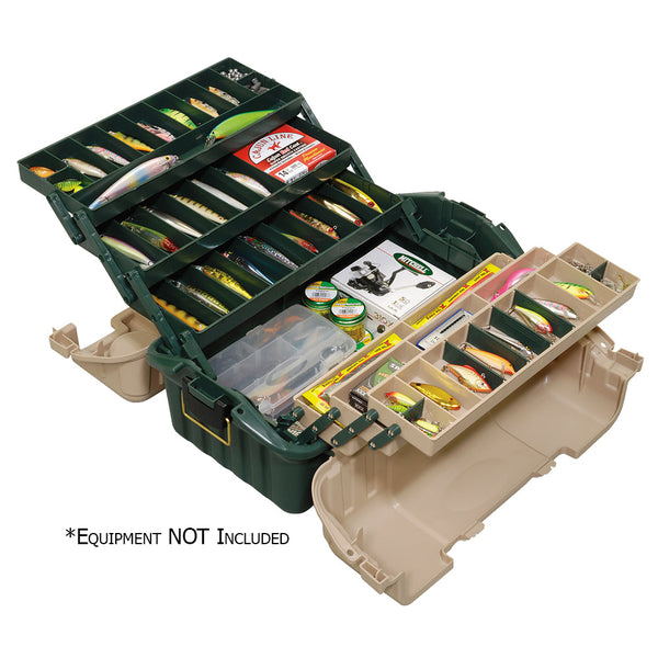 Plano Hip Roof Tackle Box w/6-Trays - Green/Sandstone [861600] - Tackle Storage