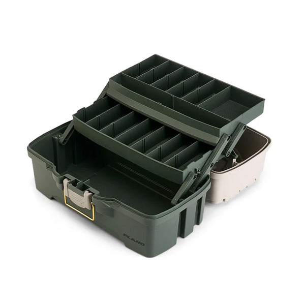 Plano Two-Tray Tackle Box - Green/Tan [P000404] - Tackle Storage