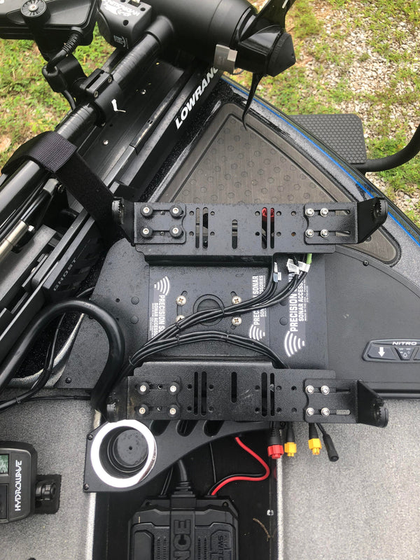 Precision Sonar Over and Under Bow Mount Offset to the Right - Sonar Mounts