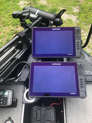 Precision Sonar Over and Under Bow Mount Offset to the Right - Sonar Mounts