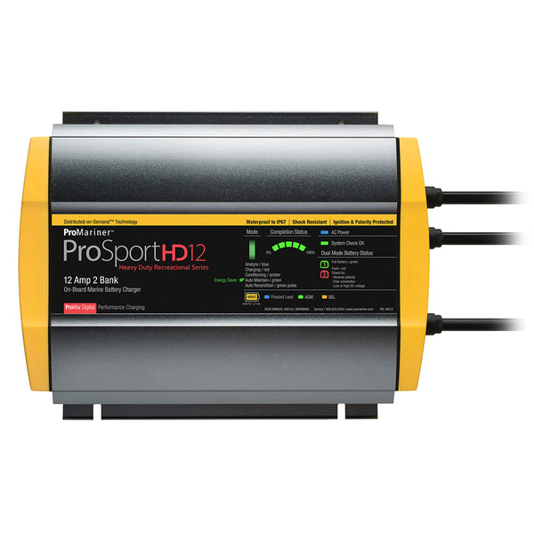 ProMariner ProSportHD 12 Gen 4 - 12 Amp - 2 Bank Battery Charger [44012] - Battery Chargers