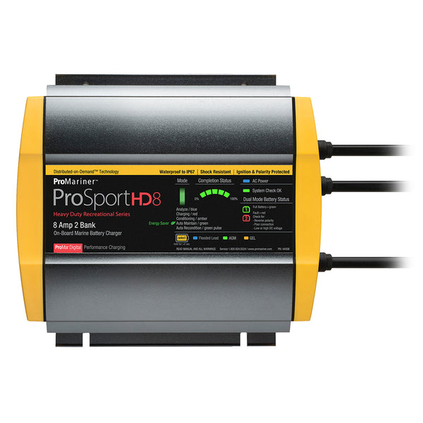 ProMariner ProSportHD 8 Gen 4 - 8 Amp - 2 Bank Battery Charger [44008] - Battery Chargers