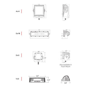 RIGID Industries 2x10 115 DC Scene Light Black - White LED [68131] - Flood/Spreader Lights