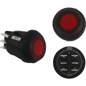 RIGID Industries 3 Position Rocker Switch - Red [40181] - Accessories