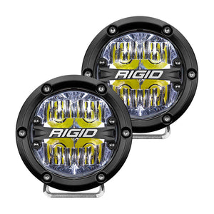 RIGID Industries 360-Series 4’’ LED Off-Road Fog Light Drive Beam w/White Backlight - Black Housing [36117]