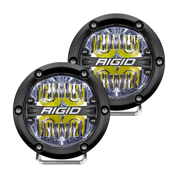 RIGID Industries 360-Series 4’’ LED Off-Road Fog Light Drive Beam w/White Backlight - Black Housing [36117]