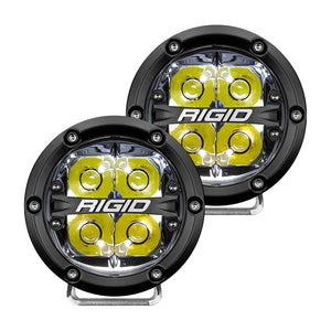 RIGID Industries 360-Series 4’’ LED Off-Road Spot Beam w/White Backlight - Black Housing [36113] - Flood/Spreader Lights