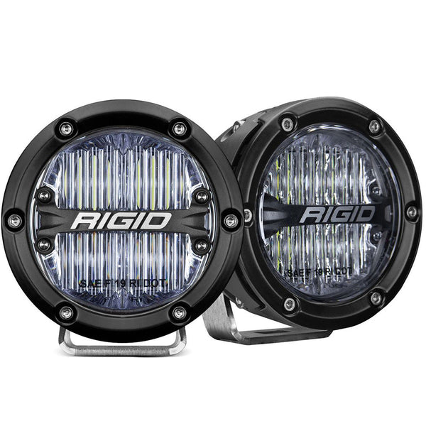 RIGID Industries 360-Series 4’’ LED SAE Fog Beam - White - Pair [36120] - Lighting