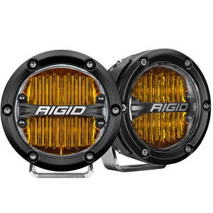 RIGID Industries 360-Series 4’’ LED SAE Fog Beam - Yellow - Pair [36121] - Lighting
