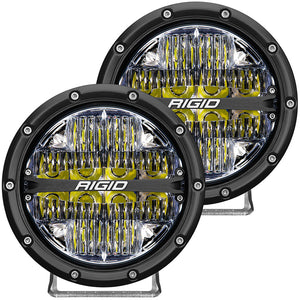 RIGID Industries 360-Series 6’’ LED Off-Road Fog Light Drive Beam w/White Backlight - Black Housing [36204]