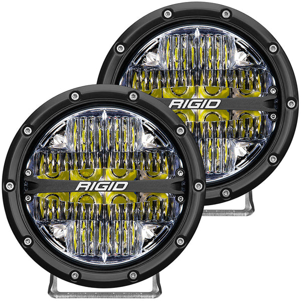 RIGID Industries 360-Series 6’’ LED Off-Road Fog Light Drive Beam w/White Backlight - Black Housing [36204]