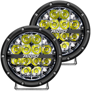 RIGID Industries 360-Series 6’’ LED Off-Road Fog Light Spot Beam w/White Backlight - Black Housing [36200]