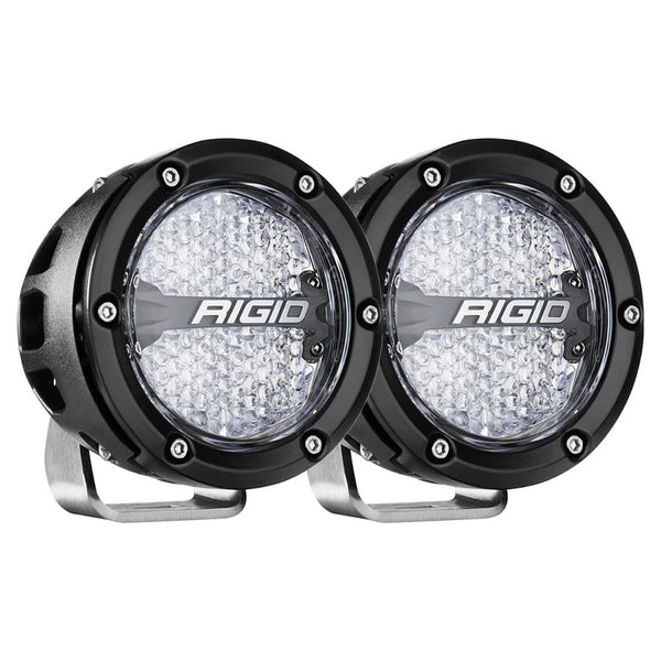 RIGID Industries 360-Series RGBW 4’’ Offroad Lamp Diffused Beam w/RGBW Backlight Pods - Set of 2 [36400] - Lighting