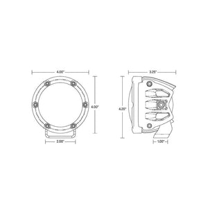 RIGID Industries 360-Series RGBW 4’’ Offroad Spot Beam w/RGBW Backlight Pods - Set of 2 [36402] - Lighting