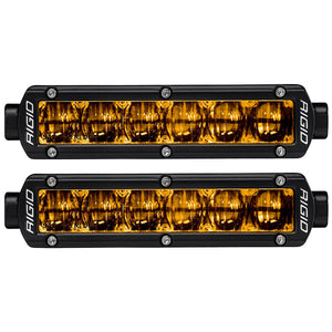 RIGID Industries 6’’ SR-Series SAE Compliant Fog Light - Black w/Yellow Light [906704] - Light Bars