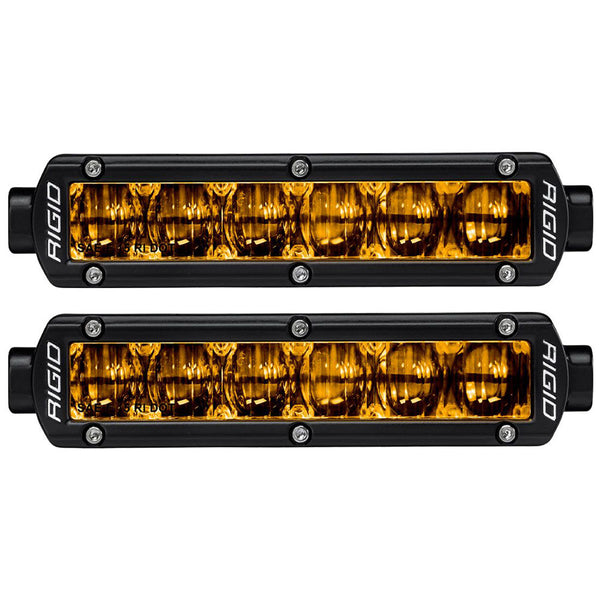 RIGID Industries 6’’ SR-Series SAE Compliant Fog Light - Black w/Yellow Light [906704] - Light Bars