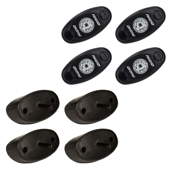 RIGID Industries A-Series Rock Light Kit - 4 Blue Lights - Black [400233] - Interior / Courtesy Light