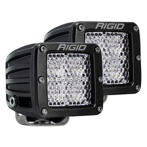 RIGID Industries D-Series PRO Flood Diffused Surface Mount Black Light - Pair [202513] - Lighting