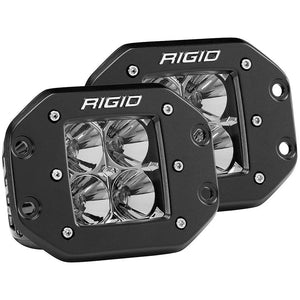 RIGID Industries D-Series PRO Flood Flush Mount Black Light - Pair [212113] - Lighting