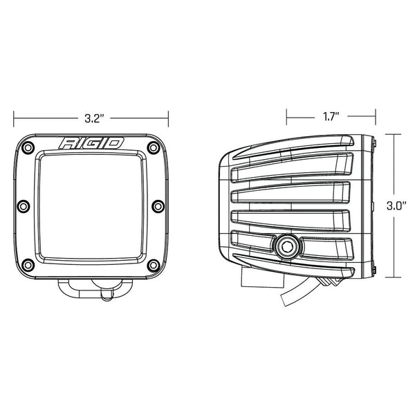 RIGID Industries D-Series Spot w/Amber Pro Lens - Pair [20252] - Pods & Cubes