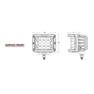 RIGID Industries D-SS PRO Flood LED Surface Mount - Pair - White [862113] - Flood/Spreader Lights