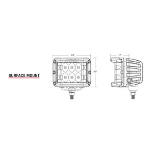 RIGID Industries D-SS Series PRO Flood LED Surface Mount - Pair - Black [262113] - Flood/Spreader Lights