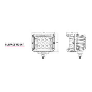 RIGID Industries D-SS Series PRO Spot LED Surface Mount - Pair - White [862213] - Flood/Spreader Lights