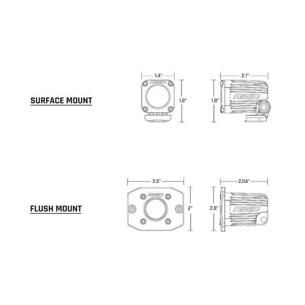 RIGID Industries Ignite Flush Mount Diffused - Single - Black [20631] - Flood/Spreader Lights