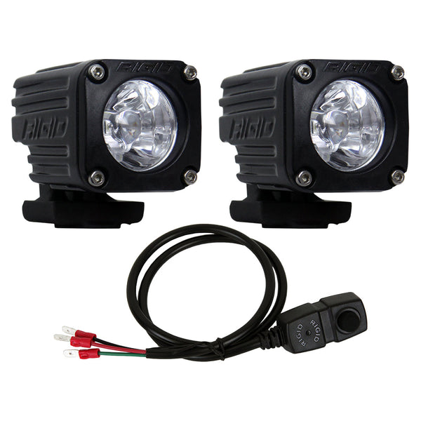 RIGID Industries Ignite Motorcycle Kit Spot - High/Low - Black [20731] - Flood/Spreader Lights